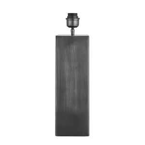 Pillar Geometric Square Table Lamp - Pewter - Base Only