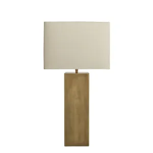 Pillar Square Table Lamp - Brass