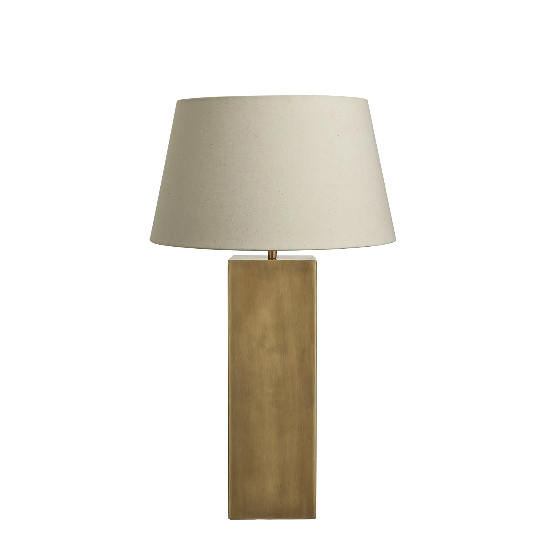 Pillar Square Table Lamp - Brass
