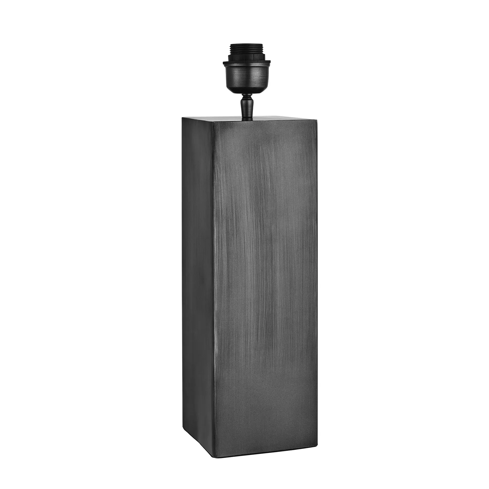 Pillar Square Table Lamp - Pewter