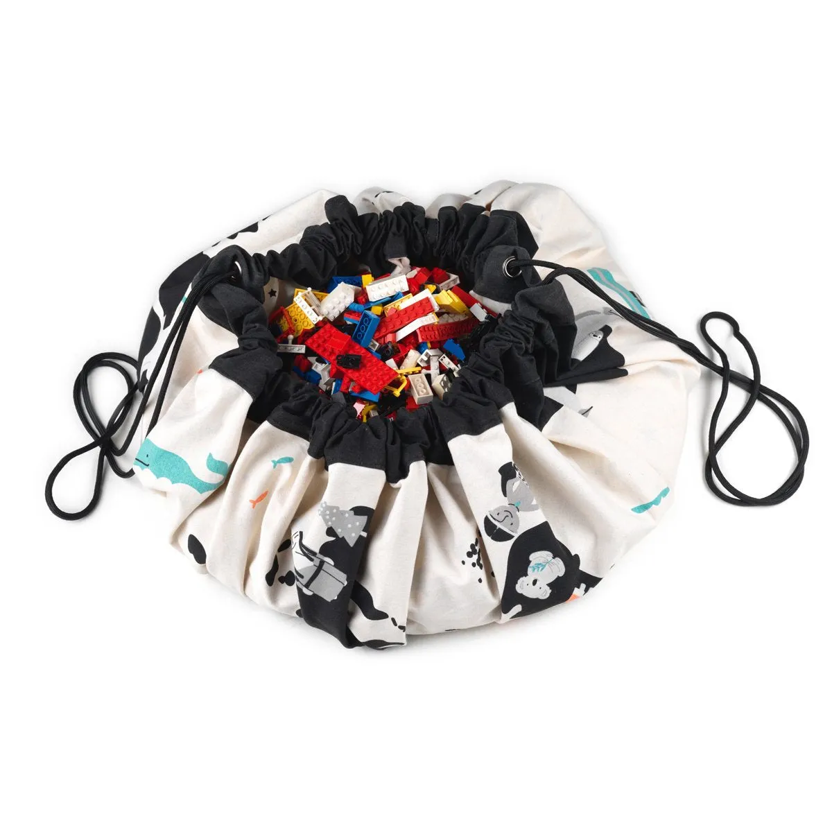 Play&Go Toy Storage Bag - World Map - Double Print - Ø140cm