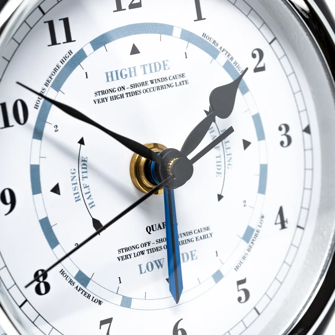 Popular Ebony & Chrome  170mm Tide Clock