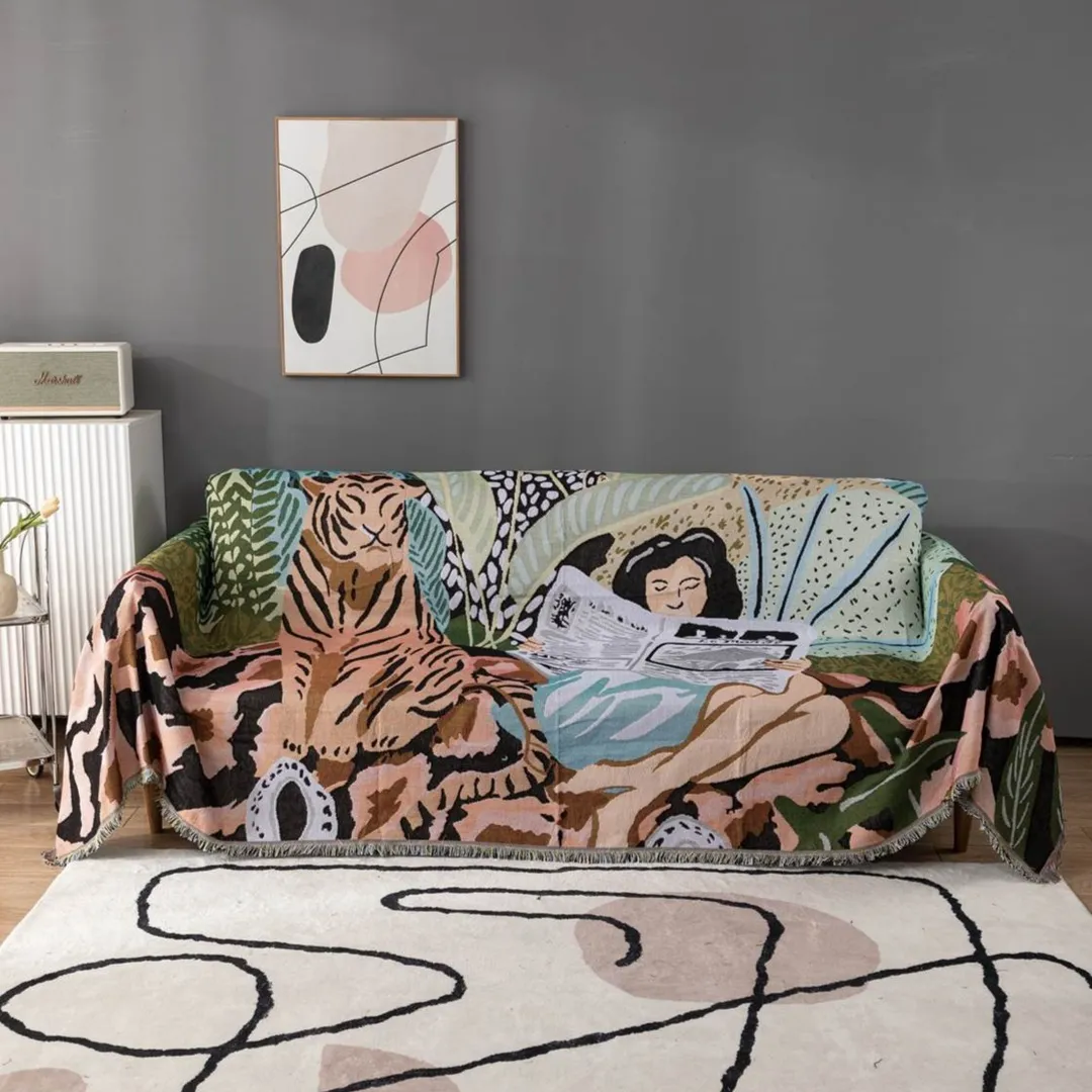 Premium All-Season Tropical Rainforest Sofa Cover