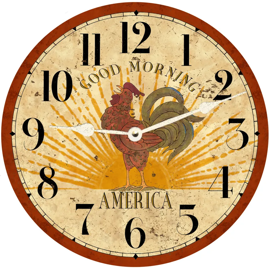 Primitive Rooster Clock