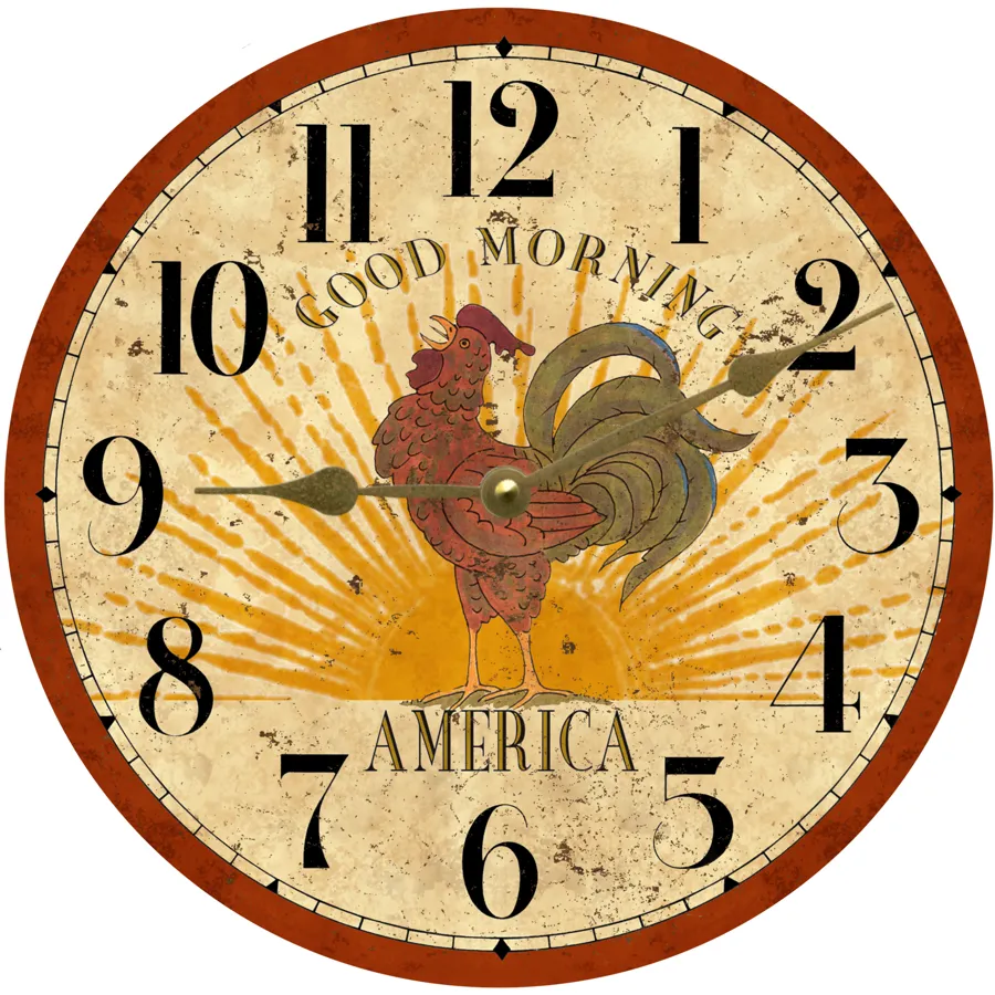 Primitive Rooster Clock