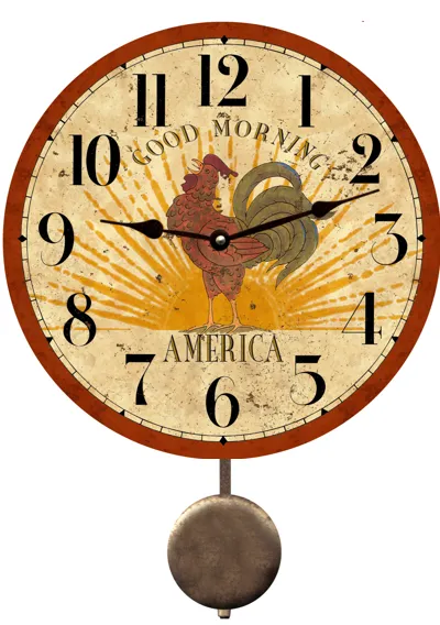 Primitive Rooster Clock