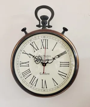 Quality Step Packers Antique Nautical Art Collection Wooden Wall Clock Handmade Clock Vintage Style Art Unique Antique Style for Home Decore Office 15 inch