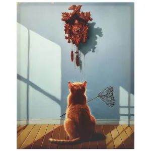 "A Timely Lunch" Cat Pet Wall Art