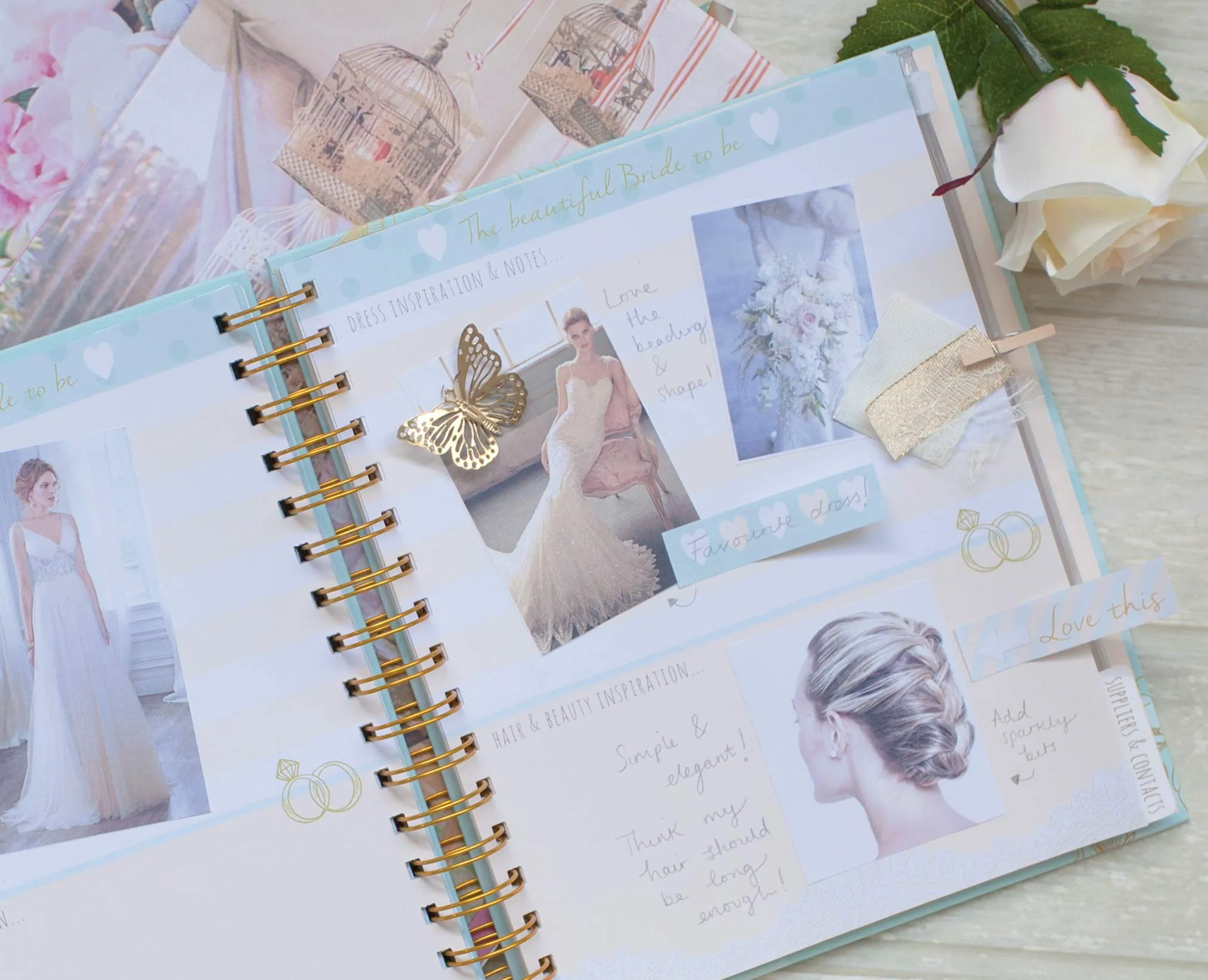 Rachel Ellen Designs Hard Cover 9 Wedding Planner & Organizer, Checklists, Gold Foil