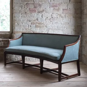 Rare Georgian curved sofa