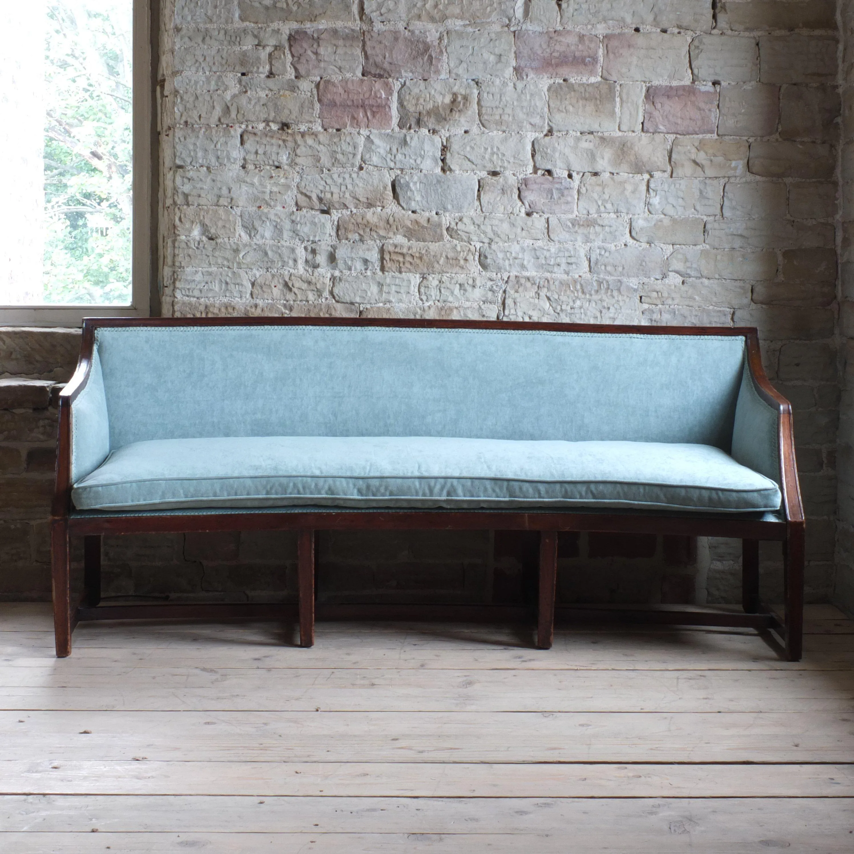 Rare Georgian curved sofa