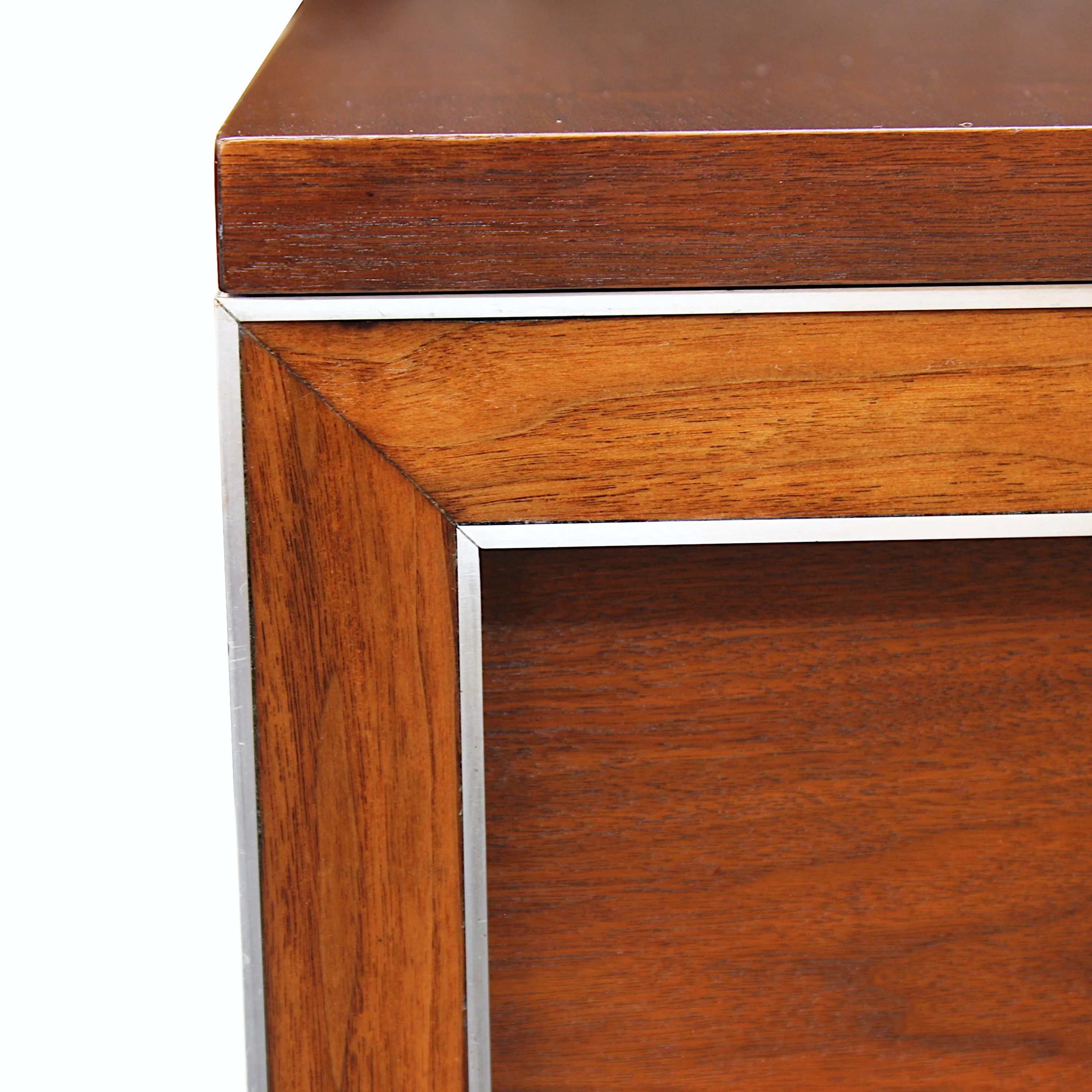 Rare Mid-Century Modern Walnut Push-Button Executive Desk by SLS Environetics