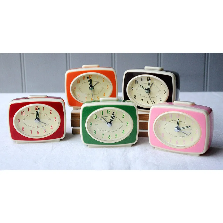 Rex Vintage TV Style Pink Alarm Clock