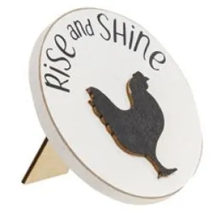 Rise And Shine Mini Round Easel Sign