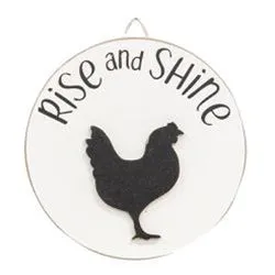 Rise And Shine Mini Round Easel Sign