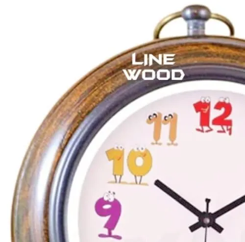 Rocks Handicraft Handmade Wooden 5" Table Top Clock Desk Clock Antique Style Hanging Clock Home & Office, Bed Room, Kids Room Decor (White)