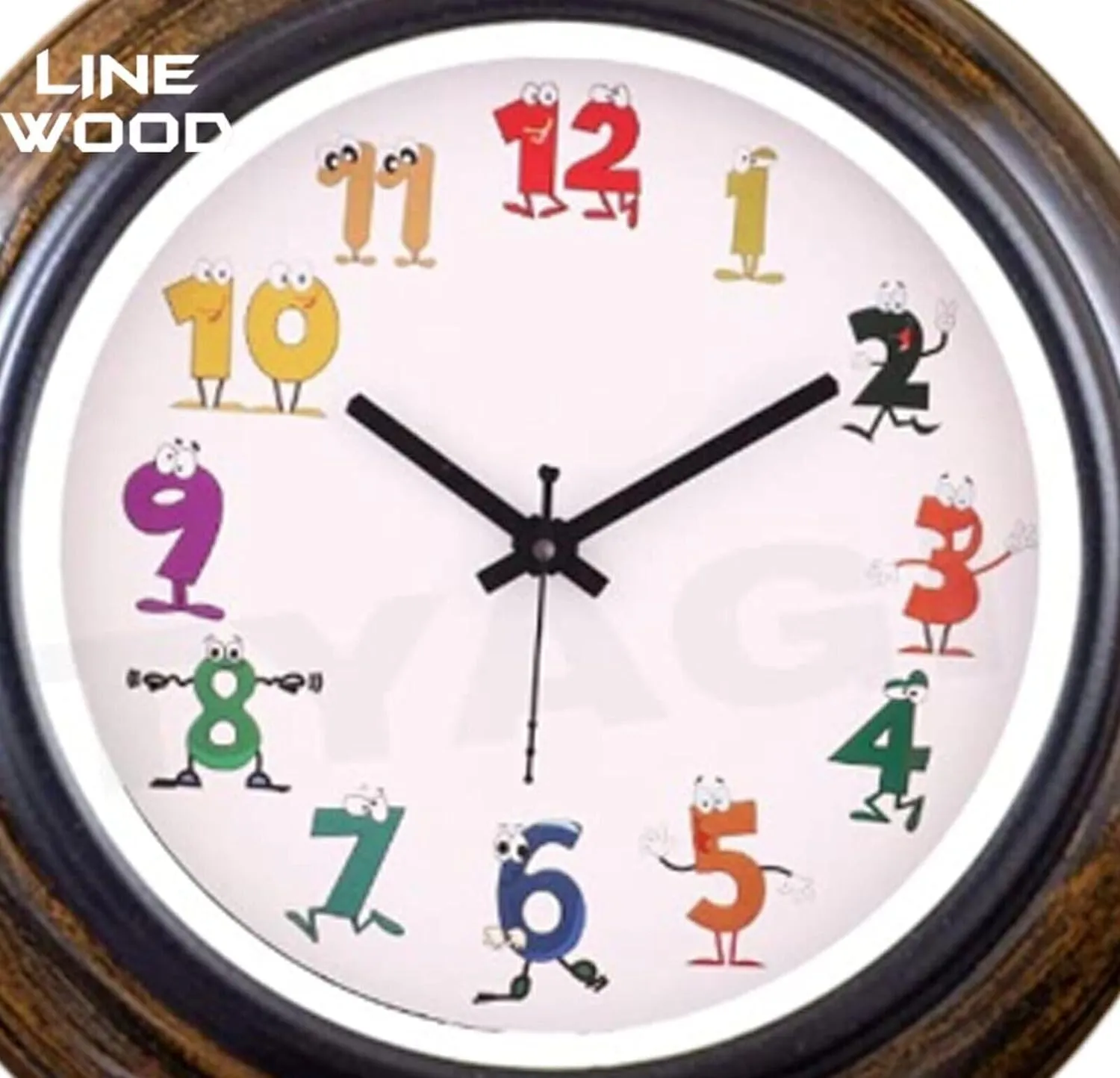 Rocks Handicraft Handmade Wooden 5" Table Top Clock Desk Clock Antique Style Hanging Clock Home & Office, Bed Room, Kids Room Decor (White)