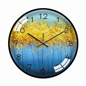 Round Mute Art Fashion Wall Clock Living Room Bedroom Study Decoration Wall Clock Pendulum Clock (Size : B, Style : Style 1)