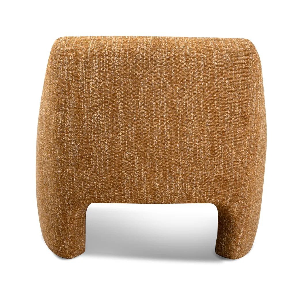 Rubin Fabric Armchair - Ginger Brown