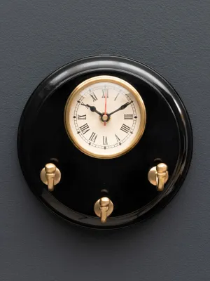 Sea style clock with 3 hooks
