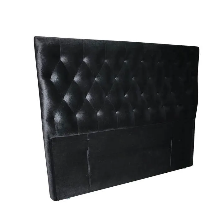 Seattle Black Velvet Headboard