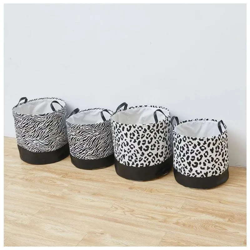 Set of 2 Round Laundry Baskets with Carry Handles