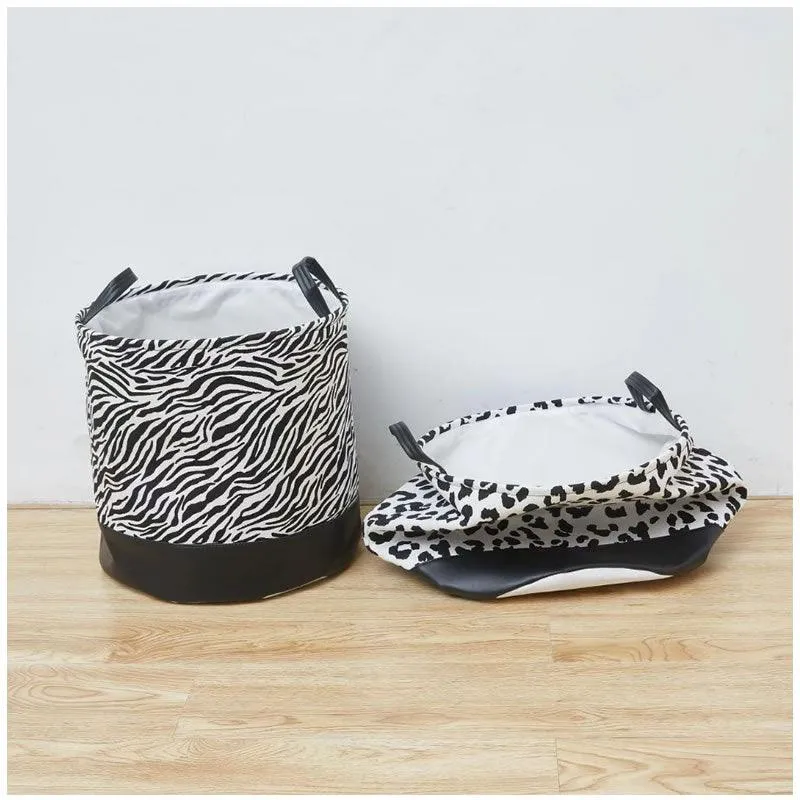 Set of 2 Round Laundry Baskets with Carry Handles