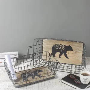 Set of 2 Simba Black Baskets