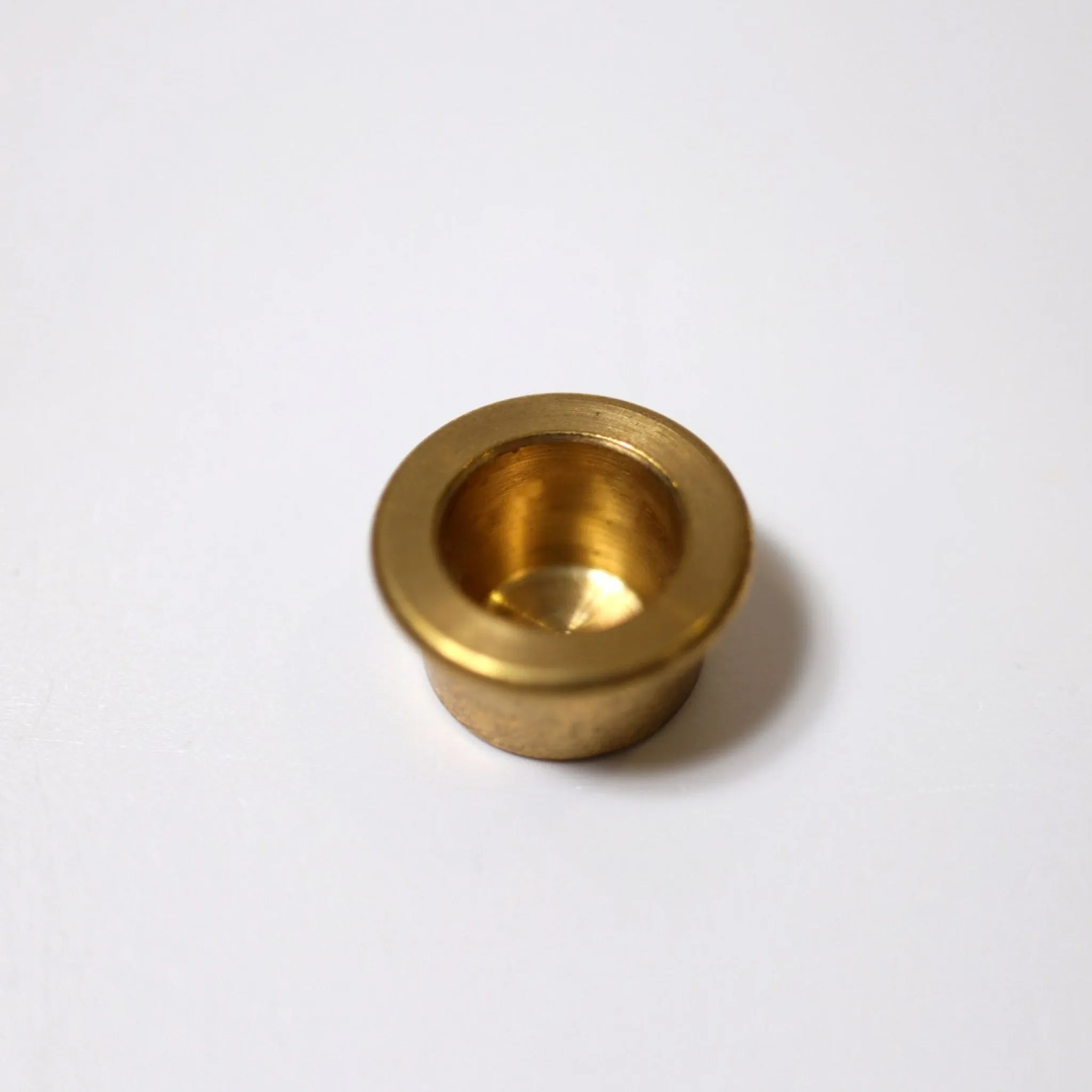 Set of six brass candleholders