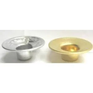 Shabbat Candle Drip Cup Fancy Brass Plated 2''