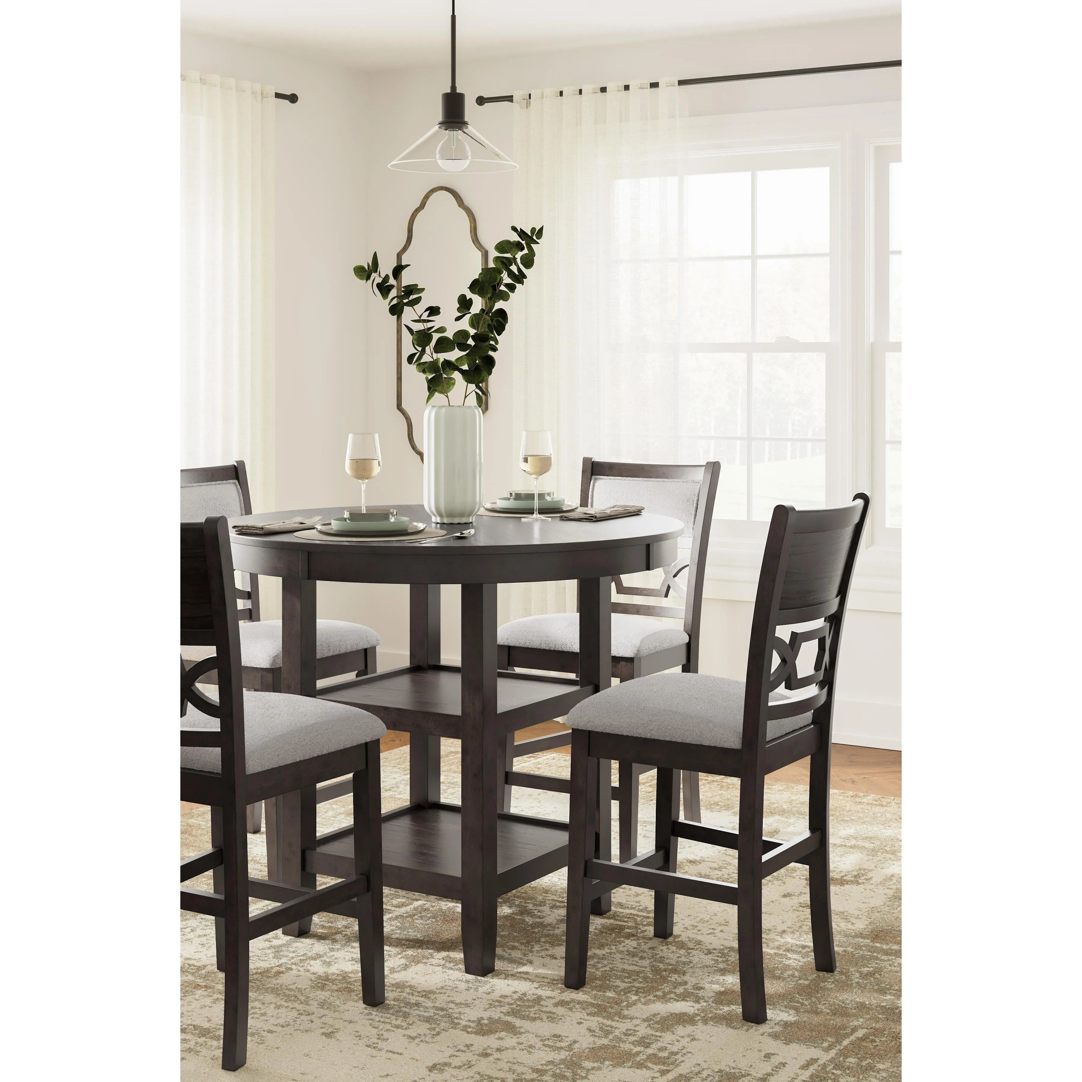 Signature Design by Ashley Langwest 5 pc Counter Height Dinette D422-223
