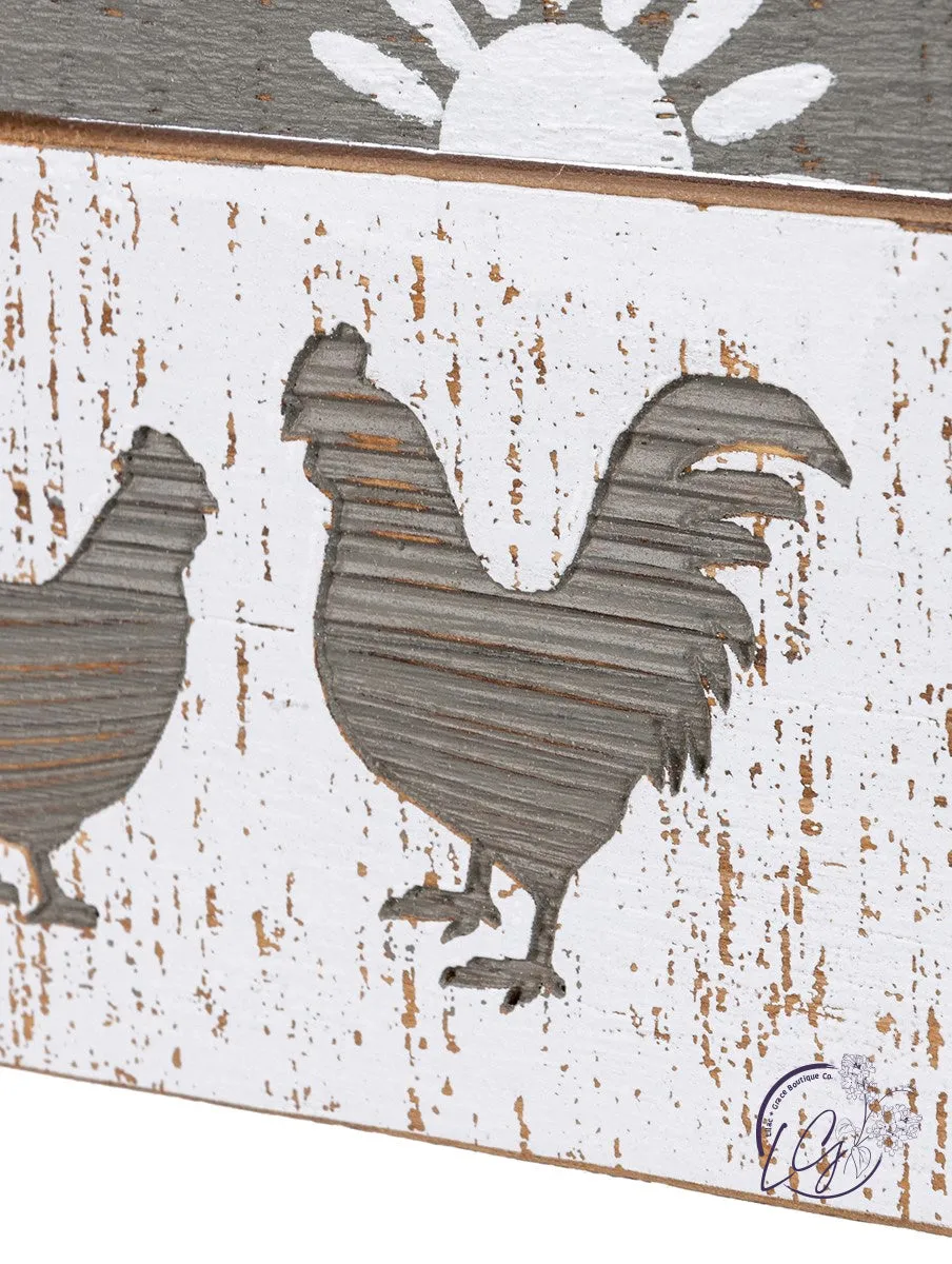 Slat Box Sign - Rise & Shine Mother Cluckers
