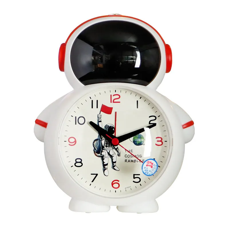 Spaceman Creative Children's Alarm Clock Cartoon Student Astronaut Alarm Clock Timing Function Children Cute Scan Seconds