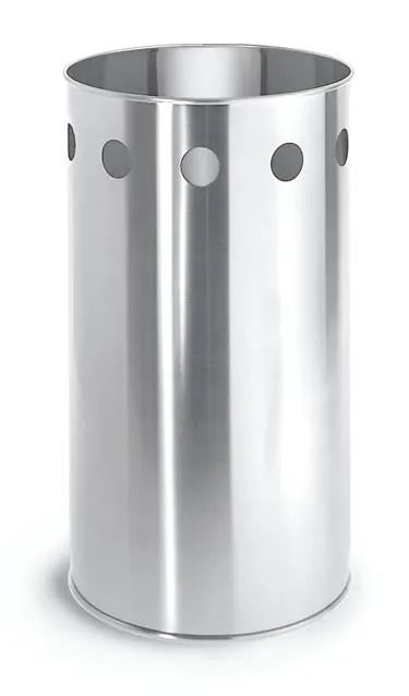 Stainless Steel Wastepaper Basket 3.5 Gallon - Circles