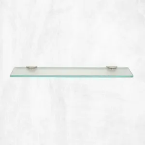 Straight Bathroom Shelf with Round Clamps
