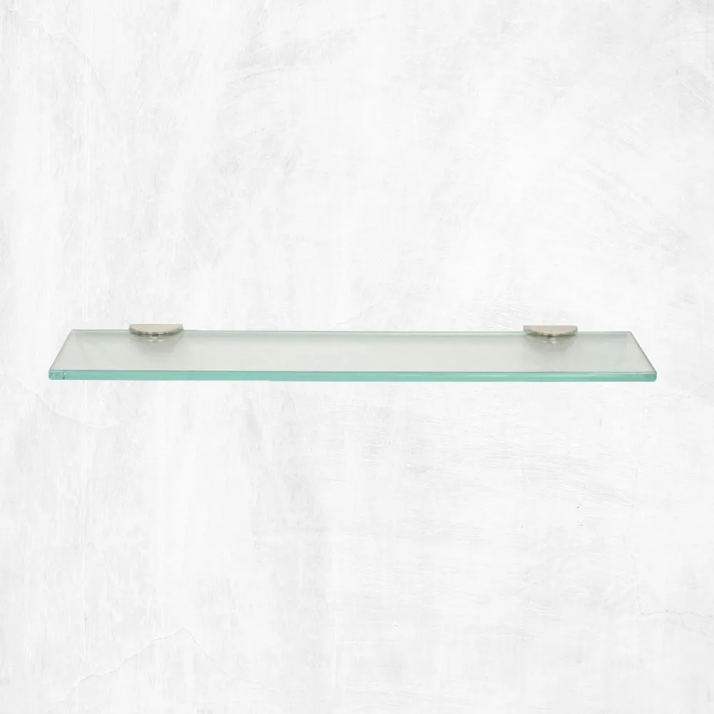 Straight Bathroom Shelf with Round Clamps
