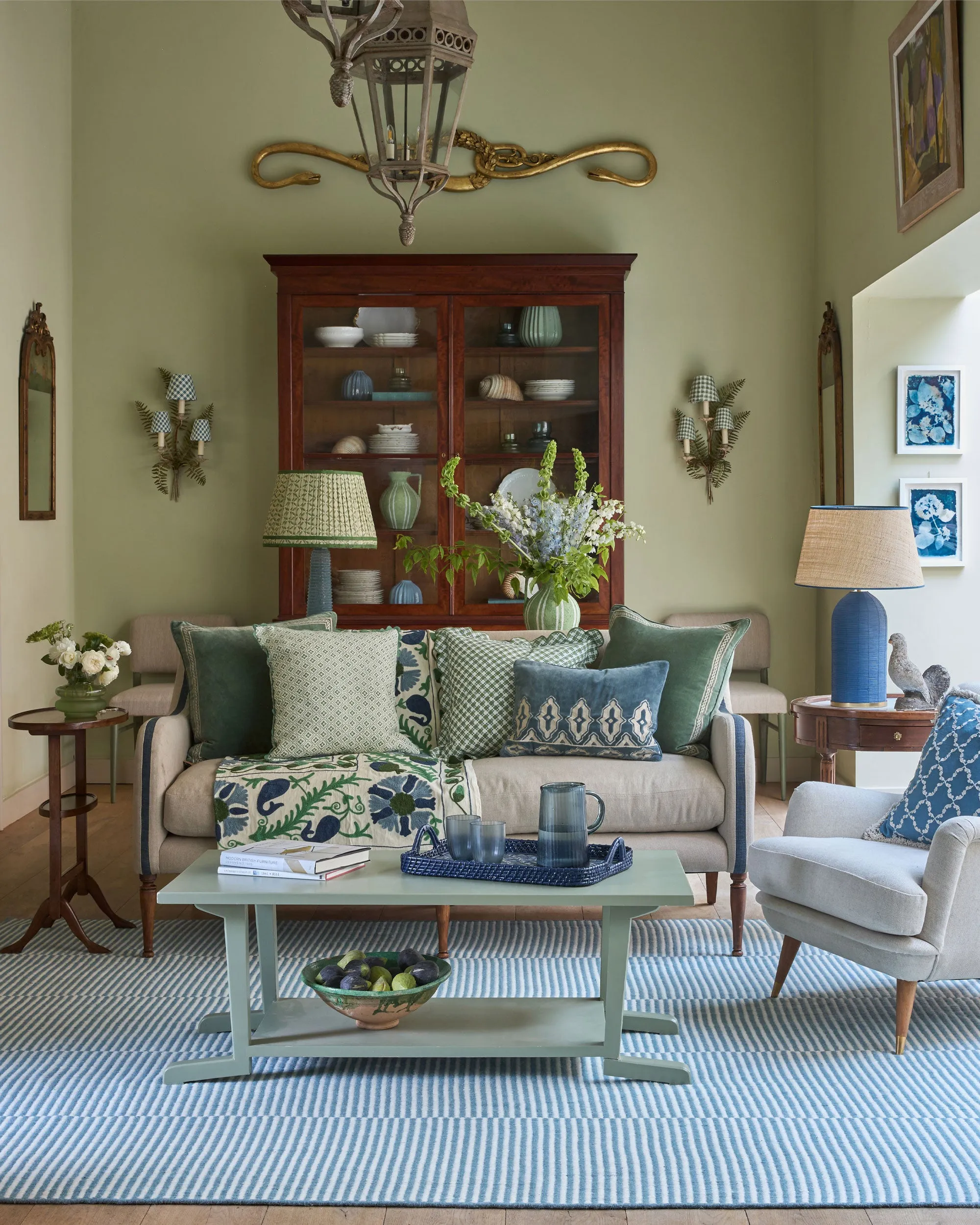 Striped Panel Rug - Blue