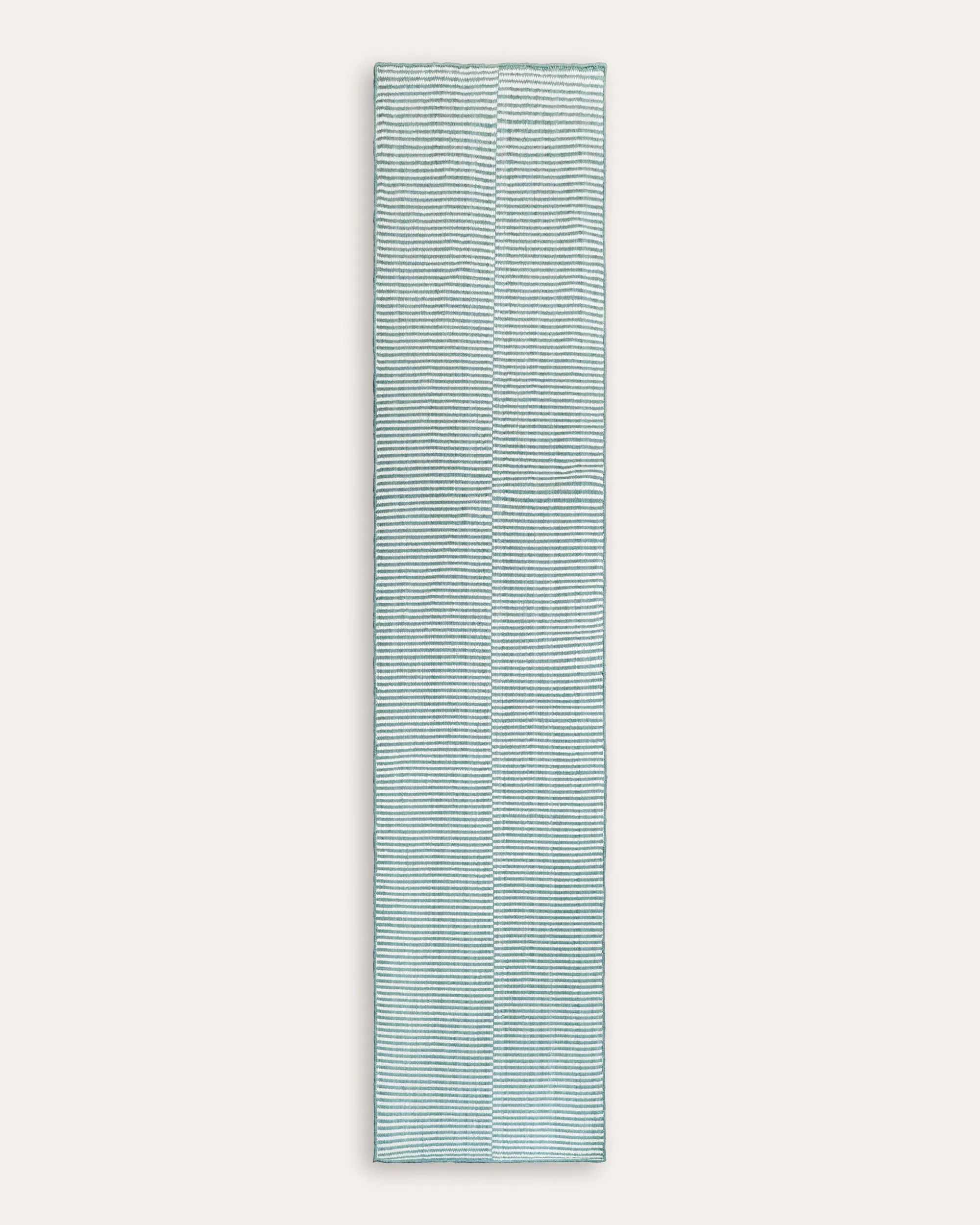 Striped Panel Wool Runner - Blue