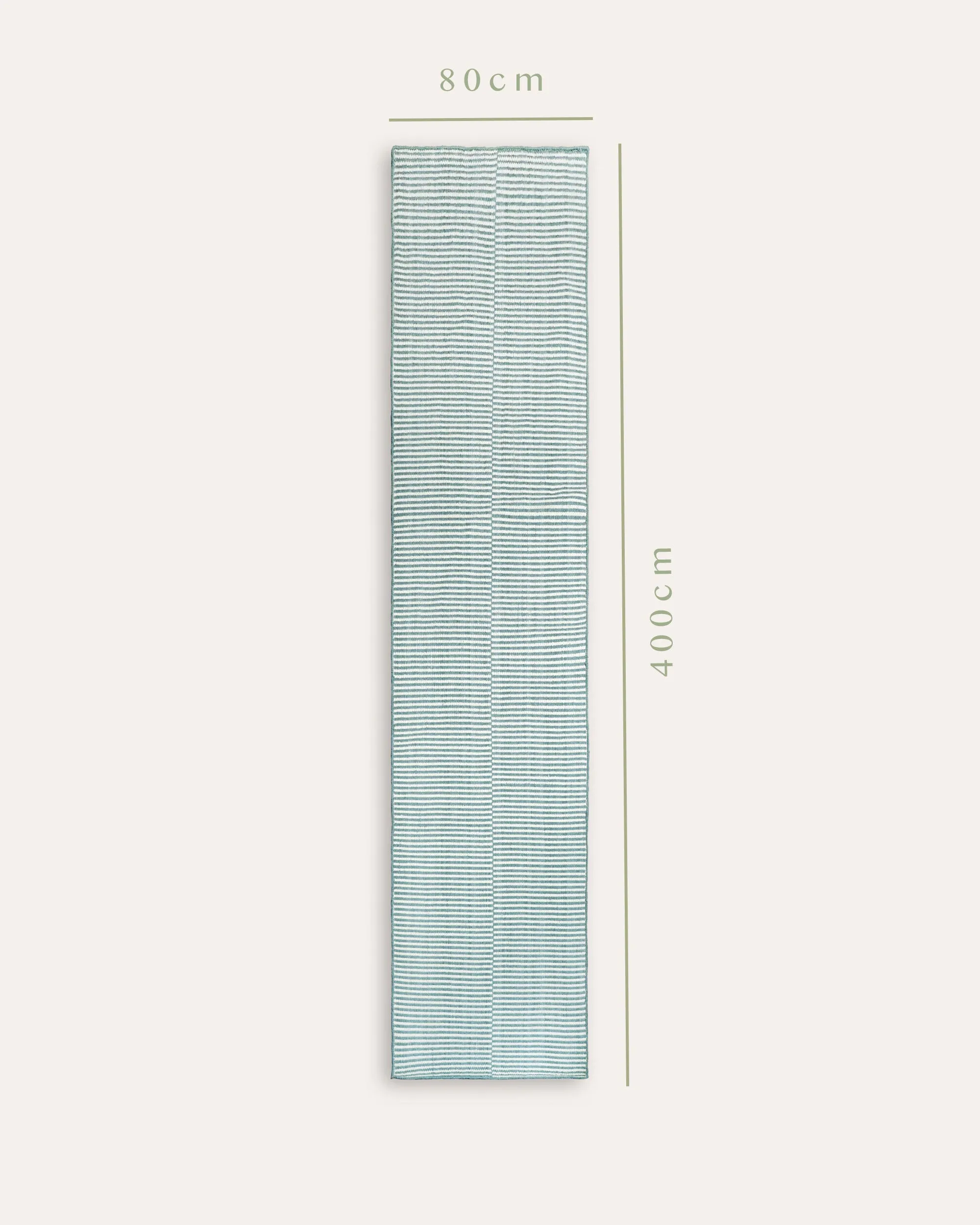 Striped Panel Wool Runner - Blue