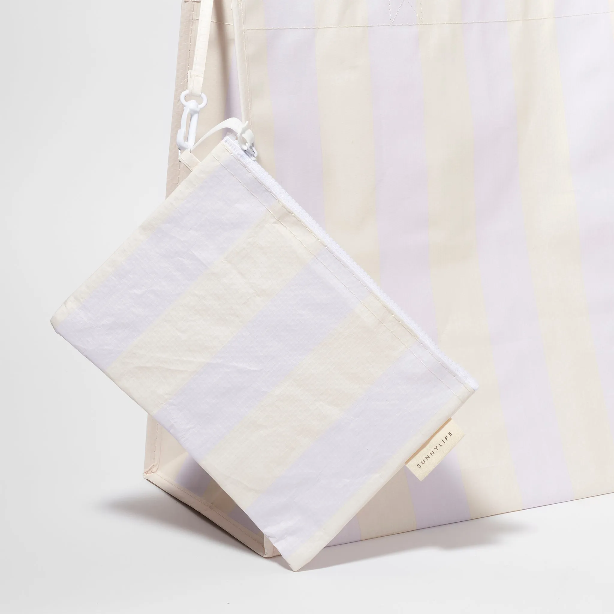 SUNNYLiFE Carryall Beach Bag Rio Sun Pastel Lilac Stripe