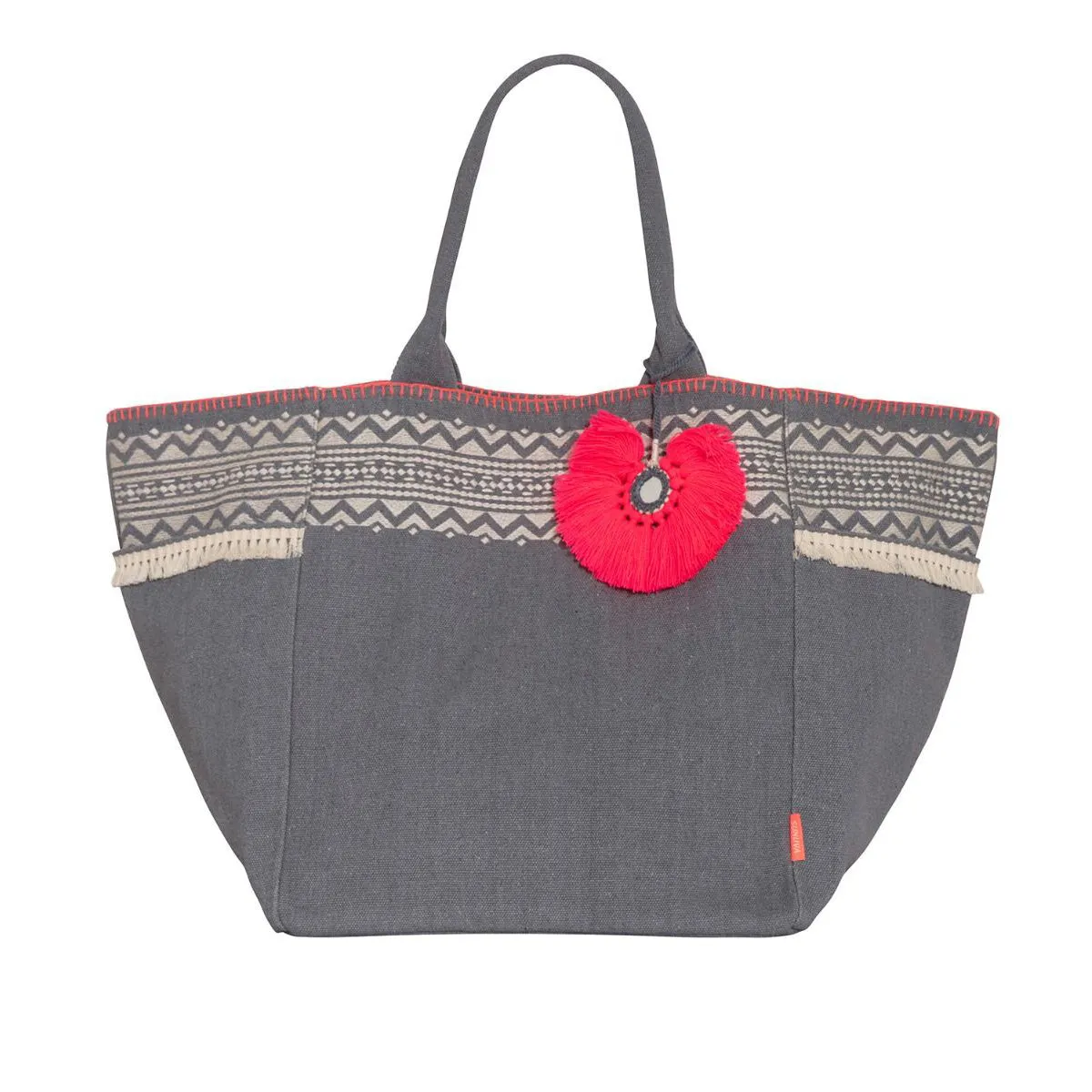 Sunuva Womens Tassel Beach Bag Grey