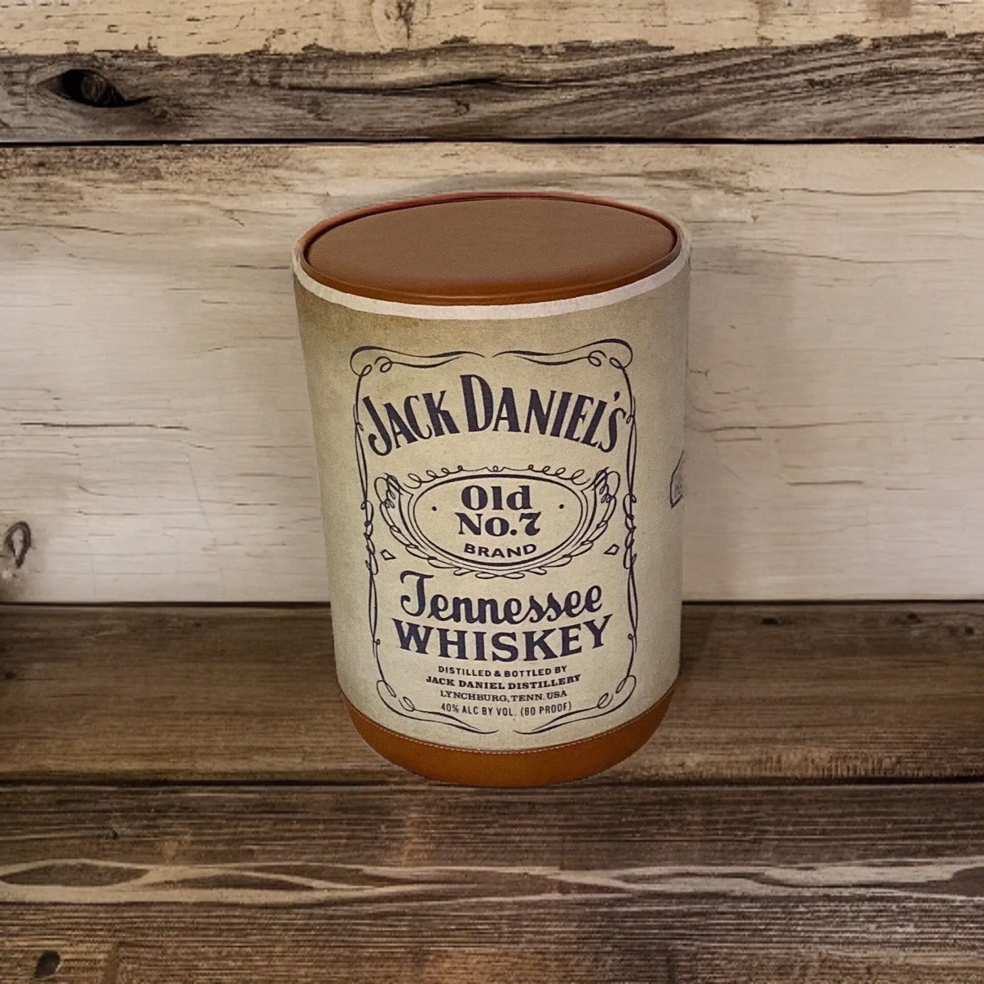 Tennessee Whiskey Pouf | Genuine Leather | Floor Standing Pouffe | Door Stop