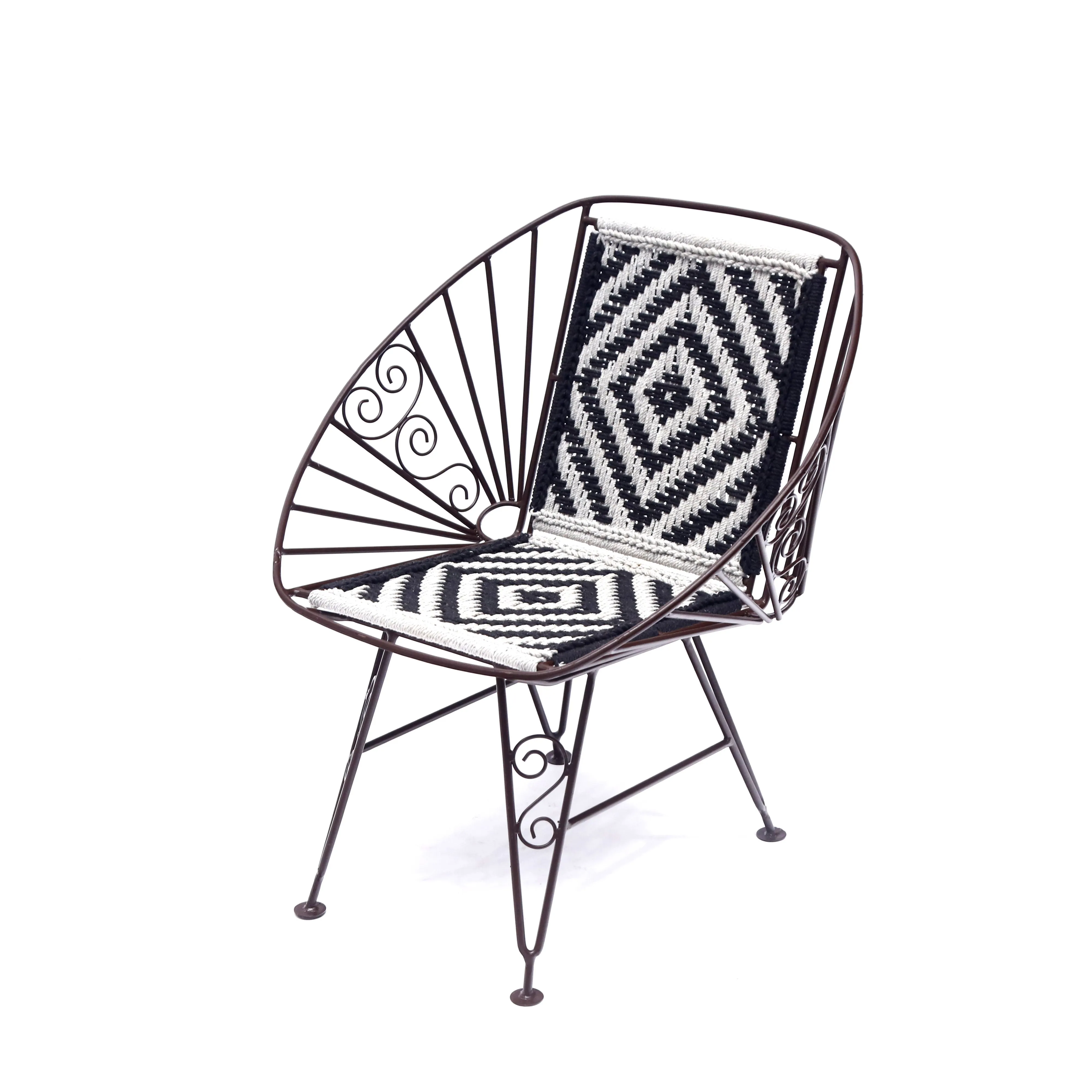 Traditional Art Work Handmade Metallic Arm Chair