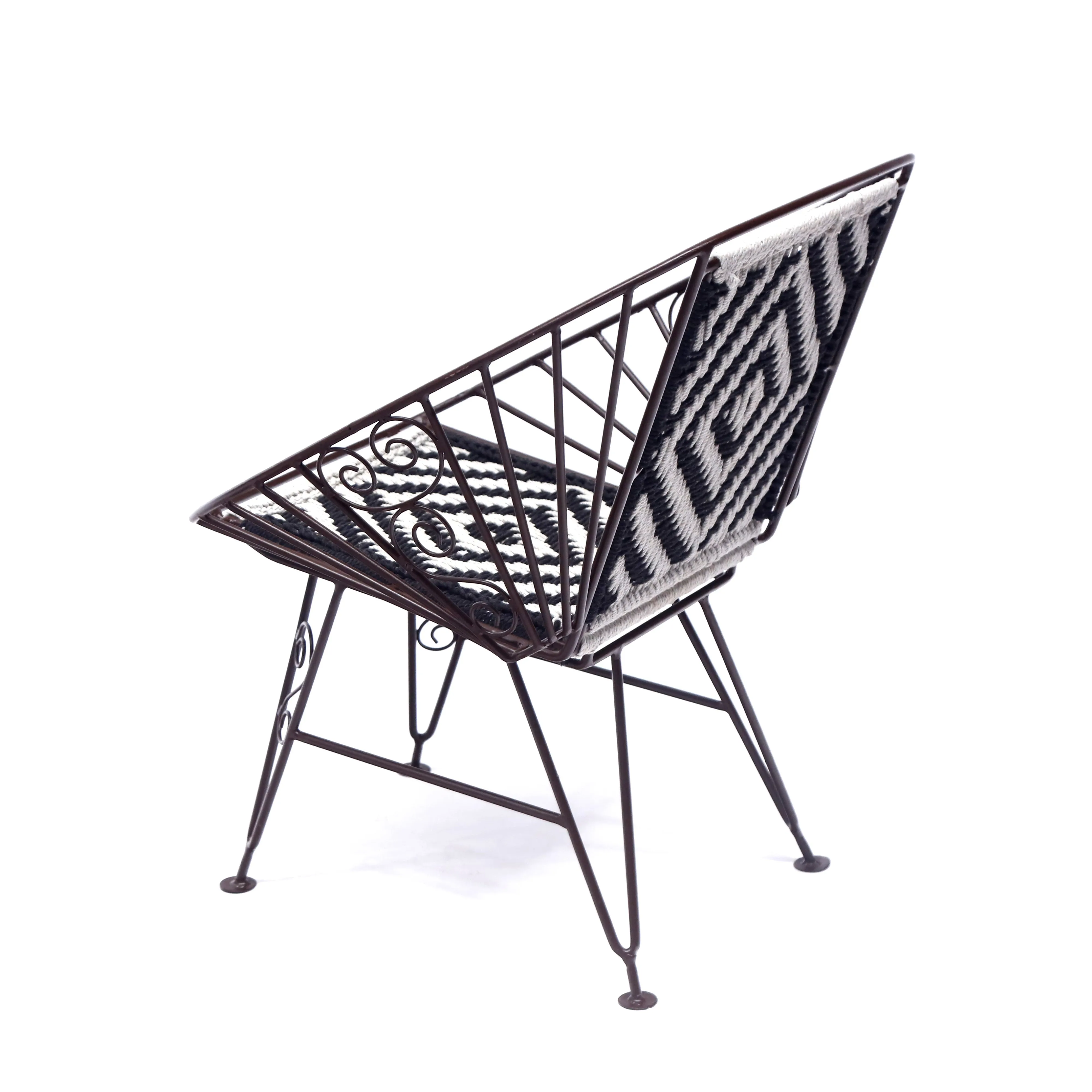 Traditional Art Work Handmade Metallic Arm Chair