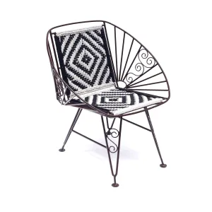 Traditional Art Work Handmade Metallic Arm Chair