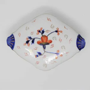 Trinket Box, Lipper and Mann, Hand Painted Chinoiserie, Diamond Porcelain Box, Vintage
