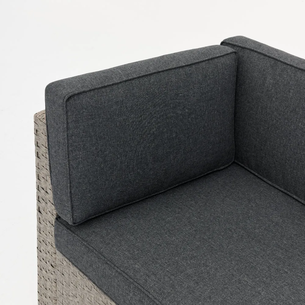 Tropez Modular Corner Rattan Garden Sofa Set, Grey