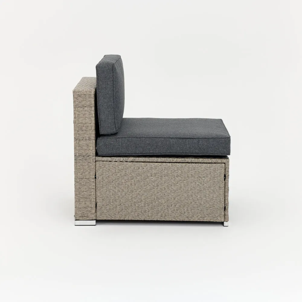Tropez Modular Corner Rattan Garden Sofa Set, Grey