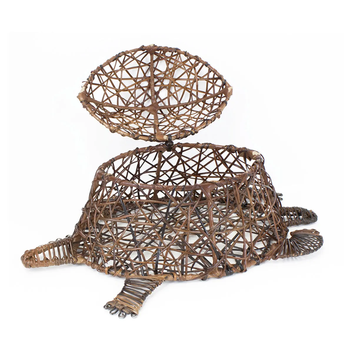 Turtle Shaped Basket with Lid