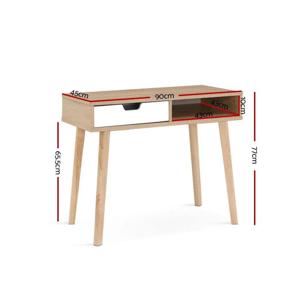 Two Drawer Wood Computer Desk